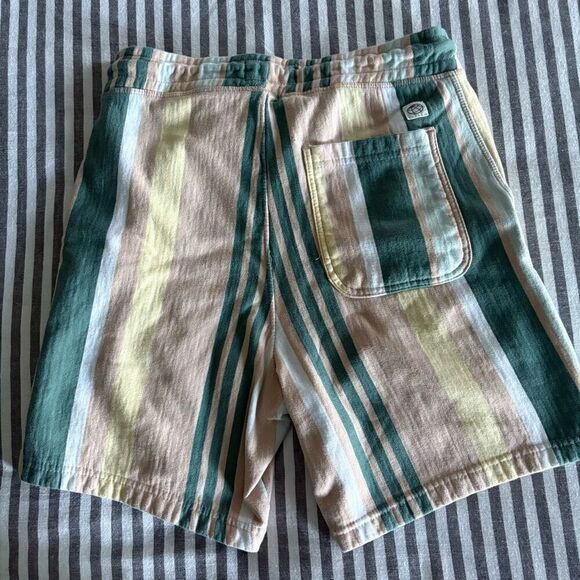 Free Planet Men's Striped Cotton Drawstring Shorts Size Small - Picture 4 of 5